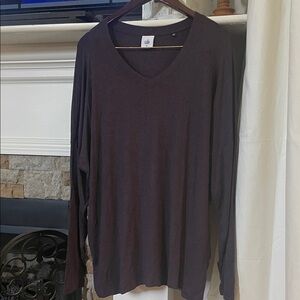 CaBi Dark Purple V-Neck Long Serenity Tee Top- XL —NIP